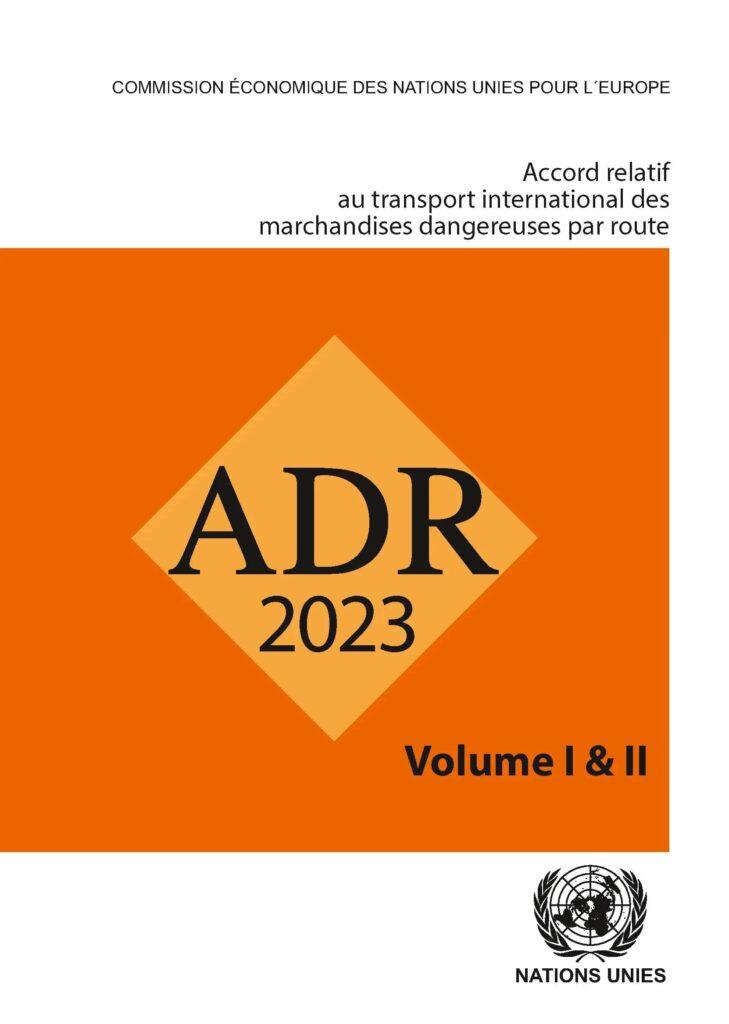 Couverture de l'ADR (accord relatif au transport international des marchandises par route)